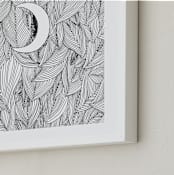"Peek A Boo" - Art Print in Black & White by Helen H Wu - Frame Close-up