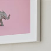 "Toy Elephant" - Art Print in Pretty Pink by Kinga Subject - Frame Close-up