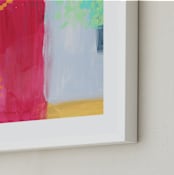"Colorful Expression I" - Art Print in Magical Red by Carmen Guedez - Frame Close-up