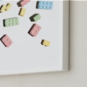 "Legoland" - Art Print in Baby white by Laura Garner - Frame Close-up