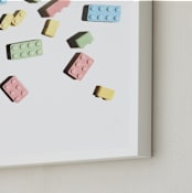 "Legoland" - Art Print in Baby white by Laura Garner - Frame Close-up