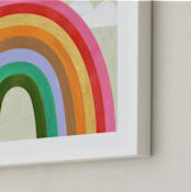 "Rainbow & Clouds" - Art Print in Ruby Red by melanie mikecz - Frame Close-up