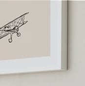 "Take Flight Loose Sketch 3" - Art Print in Beige by Katie Mulder - Frame Close-up
