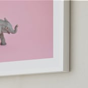 "Toy Elephant" - Art Print in Pretty Pink by Kinga Subject - Frame Close-up