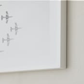 "Fly This Way" - Art Print in Smoky Grey by Heather Marie - Frame Close-up