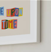 "Once Upon a Time" - Art Print in Azure Blue by Inkblot Design - Frame Close-up