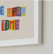 "Once Upon a Time" - Art Print in Azure Blue by Inkblot Design - Frame Close-up