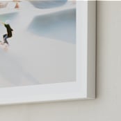 "Free" - Art Print in Sky Blue by Mike Sunu - Frame Close-up