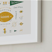 "American Football Vocab" - Art Print in Hunter by Dana Beckwith - Frame Close-up