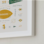 "American Football Vocab" - Art Print in Hunter by Dana Beckwith - Frame Close-up