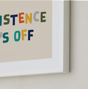 "Persistence Pays Off" - Art Print in Camp Teal by Keen Peachy - Frame Close-up