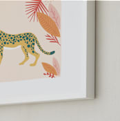 "speedy cheetah" - Art Print in melon by peetie design - Frame Close-up