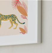 "speedy cheetah" - Art Print in melon by peetie design - Frame Close-up