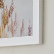 "Tall Grass" - Art Print in brown, tan, soft pink, by Alexis Arnold - Frame Close-up