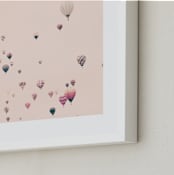 "Love is All Around" - Art Print in pale pink by Caroline Mint - Frame Close-up