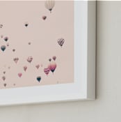 "Love is All Around" - Art Print in pale pink by Caroline Mint - Frame Close-up