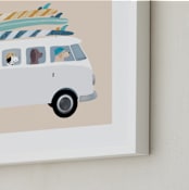 "Venice Beach" - Art Print in Sand by Jenna Holcomb - Frame Close-up
