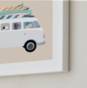"Venice Beach" - Art Print in Sand by Jenna Holcomb - Frame Close-up