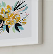 "Wildling" - Art Print in Daffodil Yellow by Kayla King - Frame Close-up