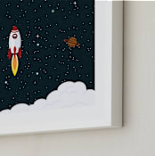 "Outer Space" - Art Print in White by Oma N. Ramkhelawan - Frame Close-up