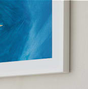 "Blue escape" - Art Print in Deep Blue by Mary Cecelia - Frame Close-up