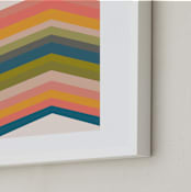 "Retro Stripes" - Art Print in Pool by Beth Vassalo - Frame Close-up