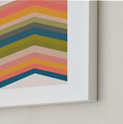 "Retro Stripes" - Art Print in Pool by Beth Vassalo - Frame Close-up