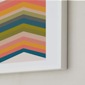 "Retro Stripes" - Art Print in Pool by Beth Vassalo - Frame Close-up