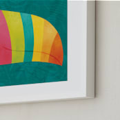 "Here's Looking At You" - Art Print in Toucan Teal by Noonday Design - Frame Close-up