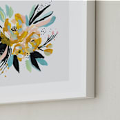 "Wildling" - Art Print in Daffodil Yellow by Kayla King - Frame Close-up