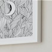 "Peek A Boo" - Art Print in Black & White by Helen H Wu - Frame Close-up