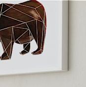 "Bear Body" - Art Print in Chestnut by Sarah Fitzgerald - Frame Close-up