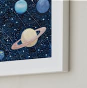 "Solar System" - Art Print in Deep Space by Alexandra Dzh - Frame Close-up