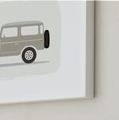 "Vintage Land Cruiser" - Art Print in putty by Karidy Walker - Frame Close-up