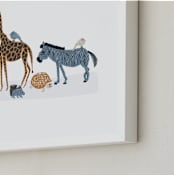 "Wild Ride" - Art Print in Harbor Blue by Beth Schneider - Frame Close-up