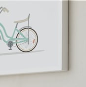 "Banana Seat Bike" - Art Print in Cream by Karidy Walker - Frame Close-up