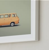 "Falconer" - Art Print in Olive by Andrew McClintock - Frame Close-up