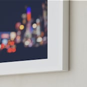 "City Lights, Tokyo" - Art Print in Midnight by Jacquelyn Sloane Siklos - Frame Close-up