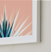 "Pastel Cactus" - Art Print in White by Lisa Sundin - Frame Close-up