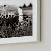 "The Grit of the Game" - Art Print in Leather by Janet Cruz - Frame Close-up