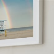 "Rainbow Days" - Art Print in Sky Blue by Shannon Howard - Frame Close-up
