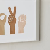 "Love Letters" - Art Print in Skin Tones by Jessie Steury - Frame Close-up