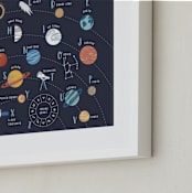 "Space Alphabet" - Art Print in Space by Teju Reval - Frame Close-up