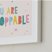 "Unstoppable" - Art Print in Blush by Shirley Lin Schneider - Frame Close-up