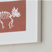 "Dino Fossils II" - Art Print in Triceratops by Teju Reval - Frame Close-up