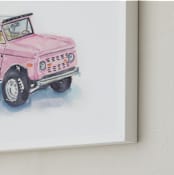 "Classic Vroom 3" - Art Print in Peony Pink by Stacey Brod - Frame Close-up