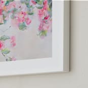 "Enchanted Garden 2" - Art Print in Floral Pink by Arohika Verma - Frame Close-up