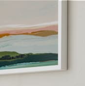 "Abstract Seascape Pt Reyes, California" - Art Print in mint green by Caryn Owen - Frame Close-up