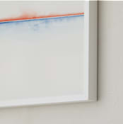 "Cinque Terre Three" - Art Print in Red Orange by Emily Magone - Frame Close-up