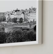 "L'Ile" - Art Print in Grey by Caroline Mint - Frame Close-up